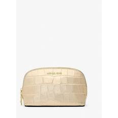 Michael Kors Kosmetiktaschen Michael Kors Empire Small Metallic Crocodile Embossed Leather Travel Pouch