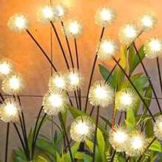 Shein 1pc Solar-Powered Dandelion Stake Light With Dual Modes, Swinging For Garden Decoration Yard Ornament