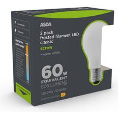 George LED Filamet Classic 60W Screw Coated Lightbulb