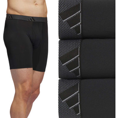 Underwear adidas Microfiber Boxer Briefs 3-Pack Big and Tall Black Mens