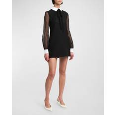 Women - XXXS Dresses Valentino Garavani Wool-Silk Shirt Dress black