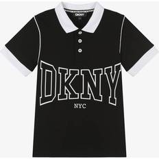 Black Polo Shirts DKNY Boys Black Cotton Piqué Polo Shirt