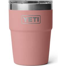 Kitchen Accessories Yeti 16 Rambler Stackable Cup, Sandstone Pink Back Travel Mug