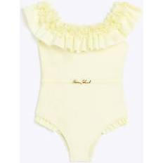 Girls - Yellow Swimwear River Island Girls Swimsuit Yellow 3D Flowers 15-16Y