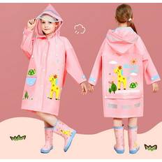 Black Rainwear Sold by: ATOGUTA Co.Ltd, ATOGUTA Kids Rain Ponchos with Schoolbag Place Hooded Rain Ponchos Windbreaker Dinosaur School Raincoat Pink Sizes 3T-12