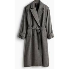 H&M Women Coats H&M Double-breasted coat Gray