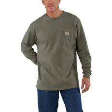 Workwear & Equipment Carhartt Men's Long Sleeve Workwear Pocket T-Shirt Green