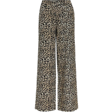 Object Jalba Leoprint Wide Leg Pants - Humus