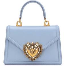 Bolsos Dolce & Gabbana Small Devotion Top-handle Bag Woman Shoulder And Crossbody Bags Light Blue Leather Onesize