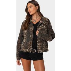 Leopard - Women Outerwear Edikted Leopard Print Denim Jacket