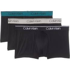 Calvin Klein Men's 3-Pack Microfiber Stretch Low-Rise Trunk Underwear Black Assorted