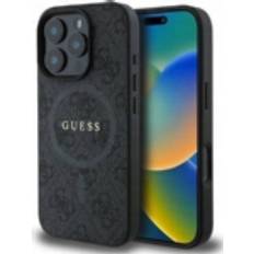 Guess Mobiltilbehør Guess GUHMP16LG4GFRK iPhone 16 Pro 6.3 czarny/black hardcase 4G Ring Classic Logo MagSafe
