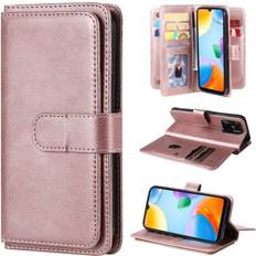 Skalo Xiaomi Redmi 10C 10-RUM Flip Cover Rosa guld