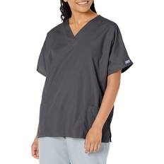 Cherokee Scrubs for Women Workwear Originals V-Neck Top 4700, S, Pewter