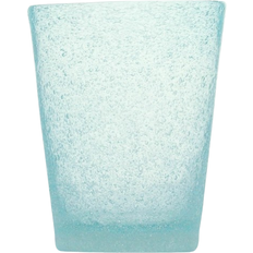 Memento Signature Bubbles Double Old-Fashioned Light Blue Drink Glass 12.5fl oz 6