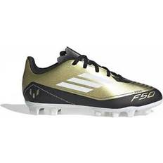 Messi shoes kids Adidas Kid's Messi F50 Club MG - Gold Metallic/Cloud White/Core Black