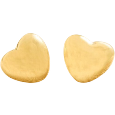 Lisa Angel Tiny Round Heart Stud Earrings - Gold