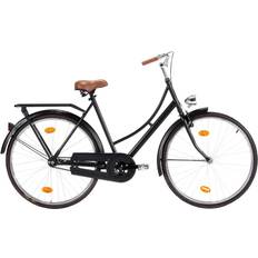 Kettingkast - Vrouw Stadsfietsen vidaXL Holland Dutch 28" Matt Black