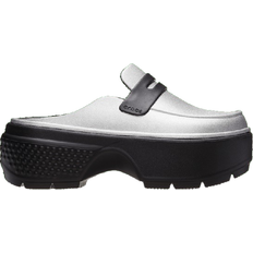 Grigio Mocassini Crocs Stomp Metallic - Silver/Black