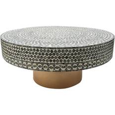 Benjara Piki White/Gray Coffee Table 35"