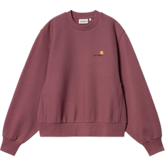 Carhartt WIP Women Jumpers Carhartt WIP Women's American Script Sweatshirt - Dusty Fuchsia