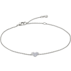 Monica Vinader Transparent Bracelets Monica Vinader Heart Chain Bracelet - Silver/Diamonds