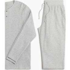 H&M Pajamas H&M Regular Fit Waffled Pajamas Gray