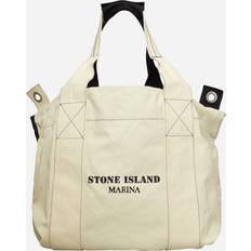 Homme Sacs de courses Stone Island Marina Plated Cotton Canvas Tote Bag Butter