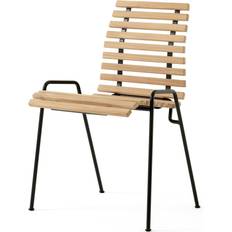 Teak Patio Chairs &Tradition RFH RD4 Terrace Side Chair Black Garden Dining Chair