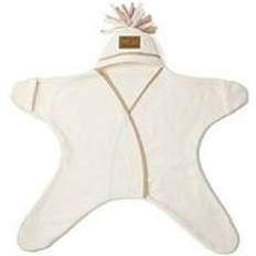 Clair De Lune Cream Star Fleece Wrap Blanket 6-12 Months
