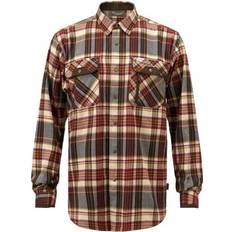 Pinewood Skjortor Pinewood Men's Prestwick Exclusive Shirt Bordeaux/Beige