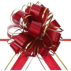 Red Gift Wrap Ribbons Uxcell 10pcs 6" large pull bow organza gift wrapping bows ribbon, burgundy red
