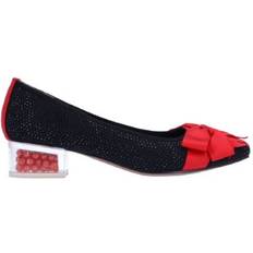 1 inch heels J.Reneé Jollee - Black/Red/Satin/Stones