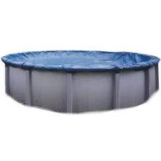 Swimline Pool Covers Swimline pool winter cover 30 ft round blue solid above ground heavy duty cable 28" 30"