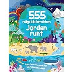 Barn & Ungdom - Engelska Böcker 555 roliga klistermärken Jorden runt