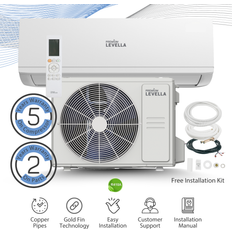 Premium Levella 12000 btu air conditioner mini split 16.9 seer ac ductless only cold 220v White 1-2.9 Ton