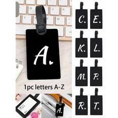 Luggage Tags Shein pc Initial Letter Pattern Luggage TagPvc Luggage