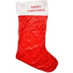 Red Stockings Shatchi 2 Pack of Giant Red Velvet 88cm Long Santa Sack Stocking