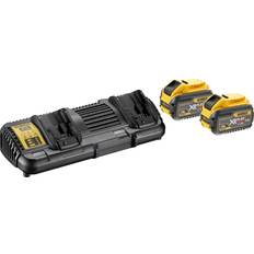 Dewalt batterisett med dobbel lader og 2 x xr flexvolt 18v/54v 9ah batterier