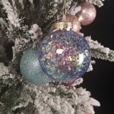 Blue Christmas Tree Ornaments Samuel Alexander of 12 8cm Petrol Iridescent Sequin Encrusted Shatterproof Christmas Tree Ornament