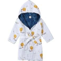 Babies Bath Robes Children's Clothing Malabar Baby Malabar Baby Unisex Hooded Reversible Muslin Robe Baby, Little Kid, Big Kid Mystical Night 6-12 months