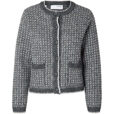 Selected Femme Langærmet Strikket Cardigan Grå