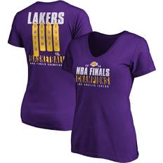 NBA T-shirts Fanatics Women's Purple Los Angeles Lakers 2020 NBA Champions Ready To Play V-Neck T-Shirt