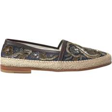 Dame - Multifargete Espadrillos Dolce & Gabbana Blå Brodert Denim Espadrilles Sko Multicolor