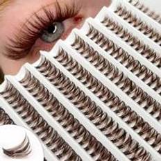 Shein 200 PCS Brown Cluster Eyelashes D Curling 40D Grafting Individual Volume Lashes Extension Makeup Tool For Natural And Dramatic Look