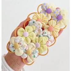 Hårprodukter Shein 10pcs Cute Flower Hair Ties For Girls, Colorful Elastic Ponytail