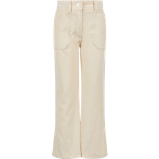 Corduroy Children's Clothing Moncler Enfant Girls Ivory Corduroy Trousers