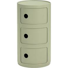 Kartell Componibili Recycled With 3 Compartments Matt Green Storage Cabinet