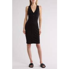 James Perse Button Front Rib Midi Dress