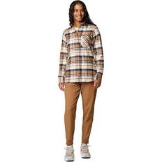 Brown - Women Shirts Columbia Women's Calico Basin Flannel Long Sleeve Shirt- Brown